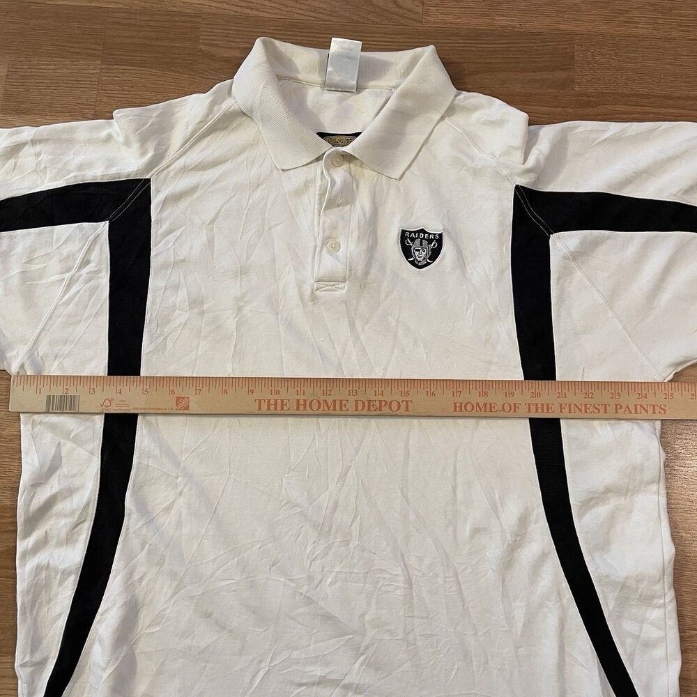 Vintage Reebok Oakland Raiders Las Vegas Raiders Polo Shirt Football NFL Mens XL - Picture 6 of 11